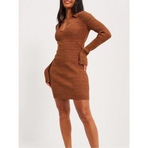 Helmut Lang Knitted Sweater Marl Dress